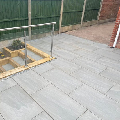 Kandla Grey 20mm Outdoor Porcelain Paving - 900 x 600