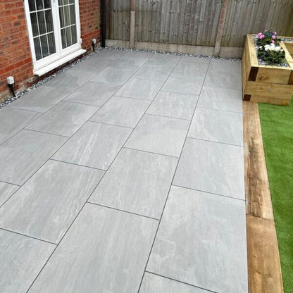 Kandla Grey 20mm Outdoor Porcelain Paving - 900 x 600