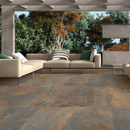 Copper Rustic 20mm Outdoor Porcelain Paving - 900 x 600