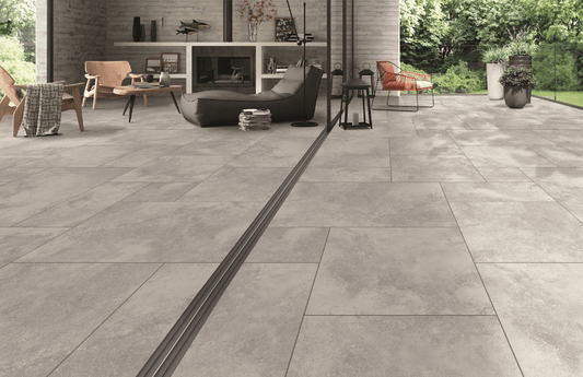 Limestone Ash 16mm Outdoor Porcelain Paving - 900 x 600
