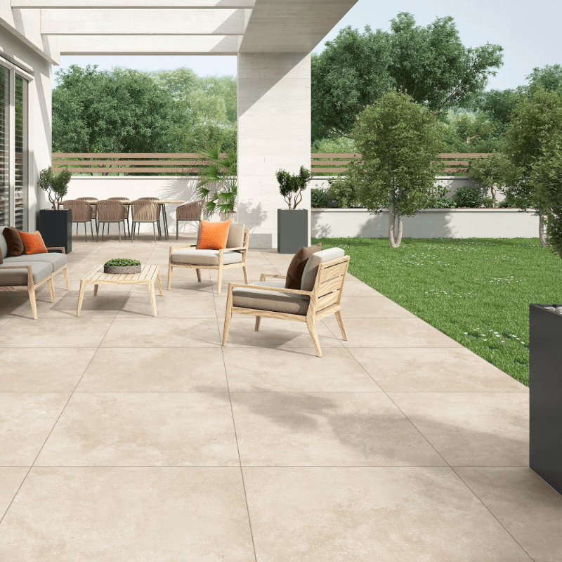 Limestone Crema 16mm Outdoor Porcelain Paving - 900 x 600