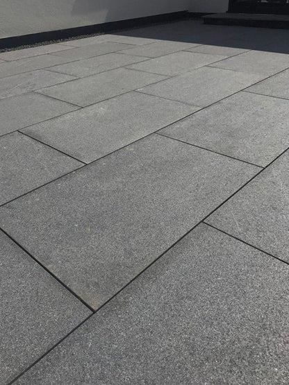 Blue Black Granite Sawn Edges Paving Slabs
