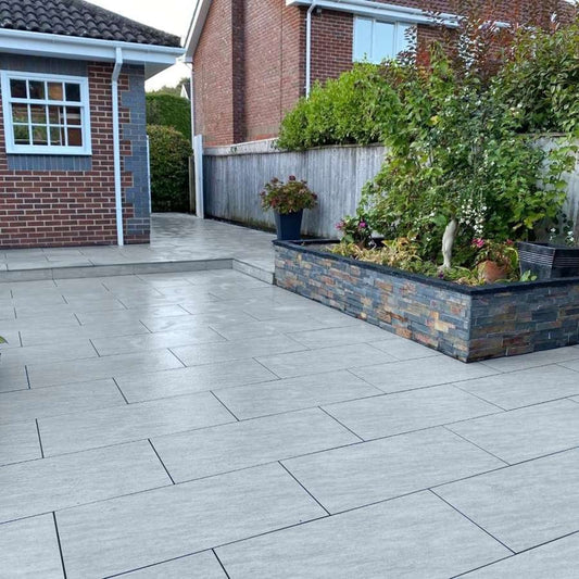 Quartz Grey 20mm Outdoor Porcelain Paving - 900 x 600