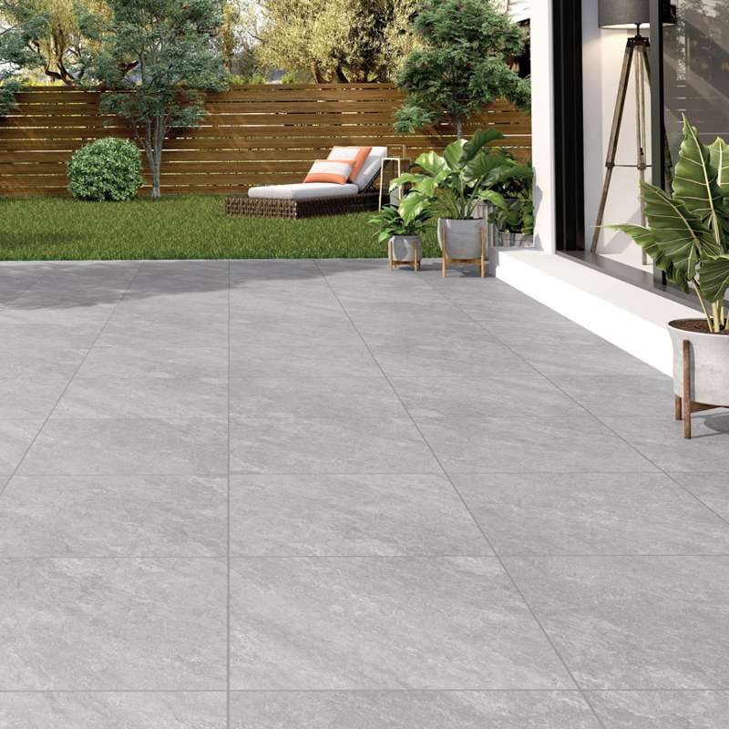 Quartz Grey 20mm Outdoor Porcelain Paving - 600 x 600