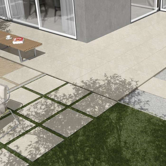 Quartz White 16mm Outdoor Porcelain Paving - 900 x 600