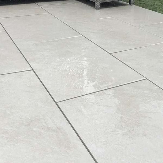 Quartz White 20mm Outdoor Porcelain Paving - Patio Packs