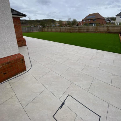 Quartz White 20mm Outdoor Porcelain Paving - 900 x 600