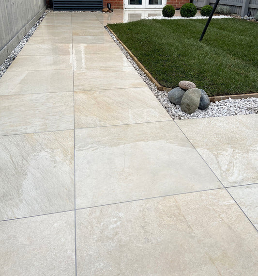 Quarzite Bianco 20mm Outdoor Porcelain Paving - 900 x 600