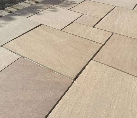 Raj Green 20mm Outdoor Porcelain Paving - Patio Packs
