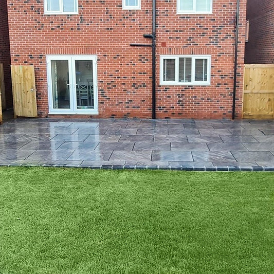 Sagar Black 20mm Outdoor Porcelain Paving - 900 x 600