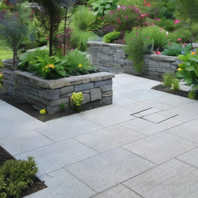 Silver Grey Granite Paving Slabs - 900x600mm