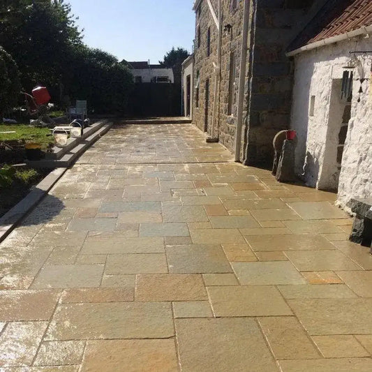 Tandur Yellow Limestone Paving Slabs