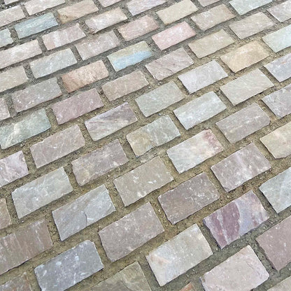 Raj Green Cobbles Slabs