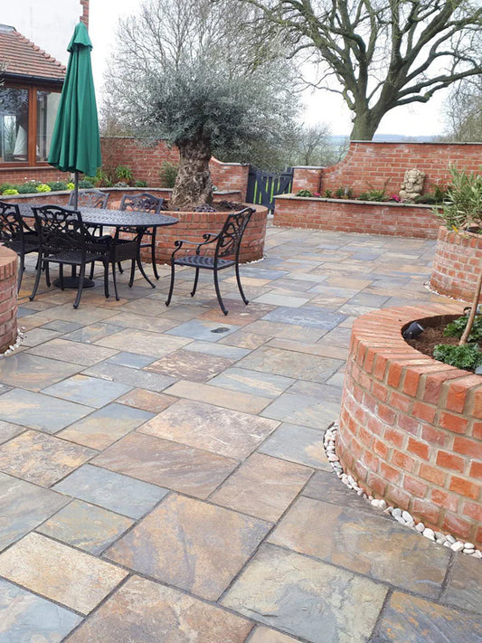 Vijaya Gold Rustic Slate Paving Slabs