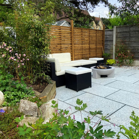 Silver Grey Granite Sawn Edges Paving Slabs