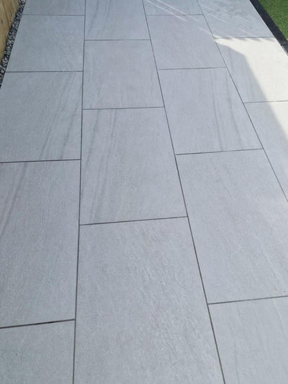 White Mint Sawn Honed Paving Slabs