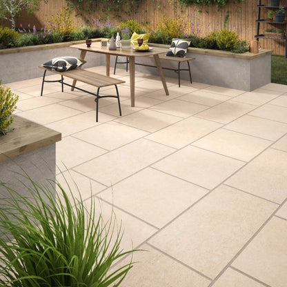 County Crema 20mm Outdoor Porcelain Paving - 900 x 600