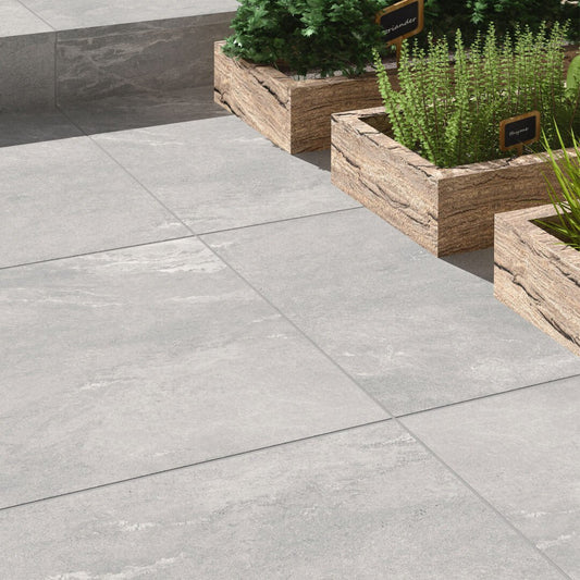 Earthcore Esprit Grey 16mm Outdoor Porcelain Paving - 900 x 600