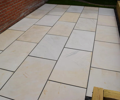 Yellow Mint Sawn Honed Paving Slabs