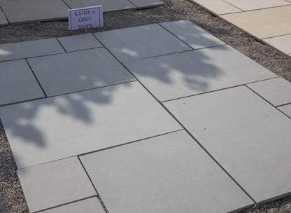 Kandla Grey Sawn Honed Paving Slabs