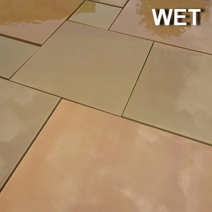 Raj Green Sawn Honed Paving Slabs